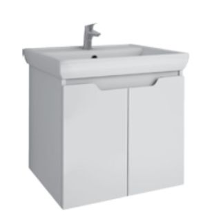 Тумба под раковину Dreja Q (D) 99.1007 50 см  подвесная Белый глянец